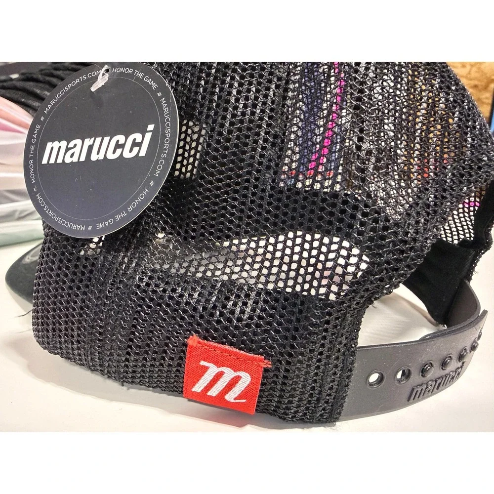 Marucci Trucker Hat Youth OSFM Black New Snapback Mesh Baseball Cap